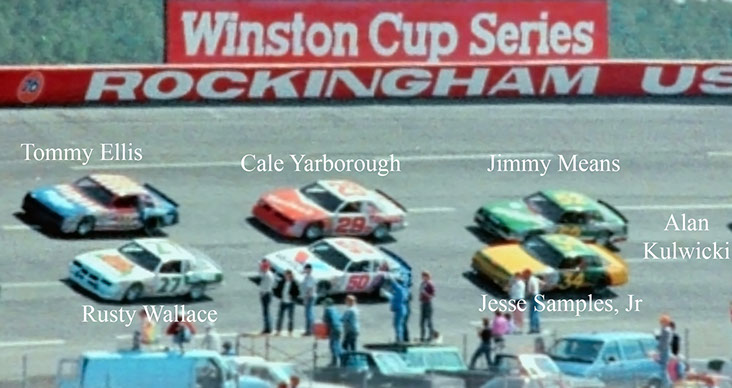 Jesse Samples Jr NASCAR Rockingham 1987 Winston Cup 34 Green Flag